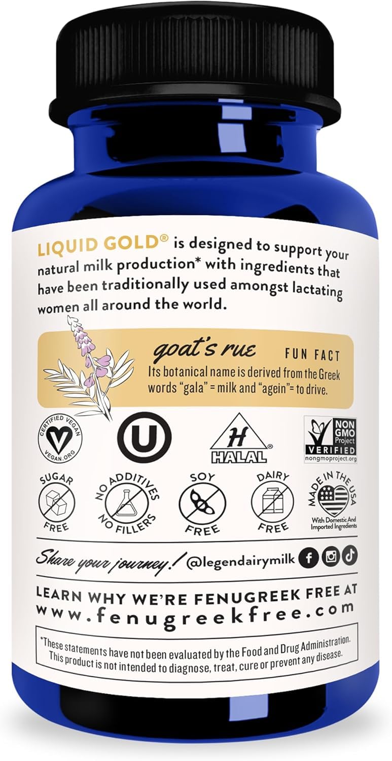 Legendairy Milk Liquid Gold Lactation Support | Lactation Supplement with Organic Goats Rue, Milk Thistle, Shatavari, Fennel, Alfalfa & Anise - PrimeBioHealth - canada supplements