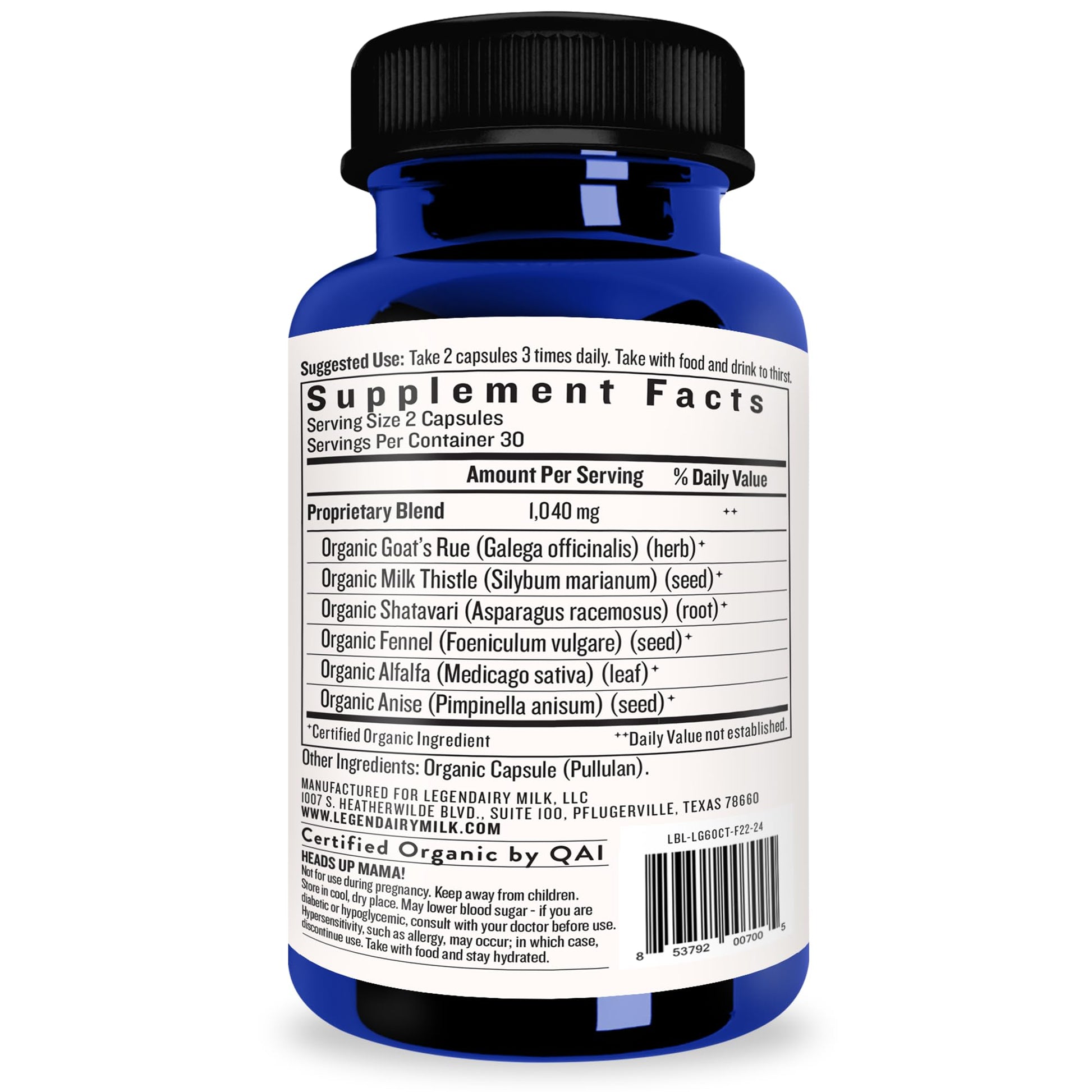 Legendairy Milk Liquid Gold Lactation Support | Lactation Supplement with Organic Goats Rue, Milk Thistle, Shatavari, Fennel, Alfalfa & Anise - PrimeBioHealth - canada supplements