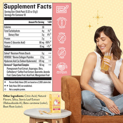 Legendairy Milk She’s Glowing Collagen Peptides Powder with Prebiotic Fiber, Tropical Drink Mix Supplement for Women, - PrimeBioHealth - canada supplements