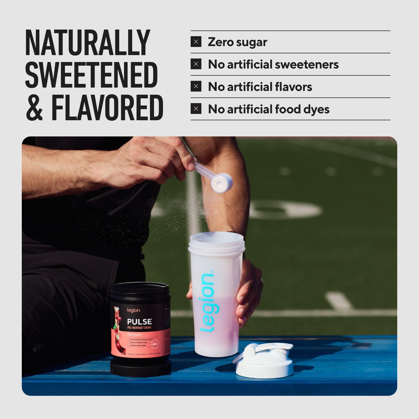 LEGION Pulse Pre Workout Supplement - All Natural Nitric Oxide Preworkout Drink to Boost Energy, Creatine Free, Naturally Sweetened, - PrimeBioHealth - canada supplements