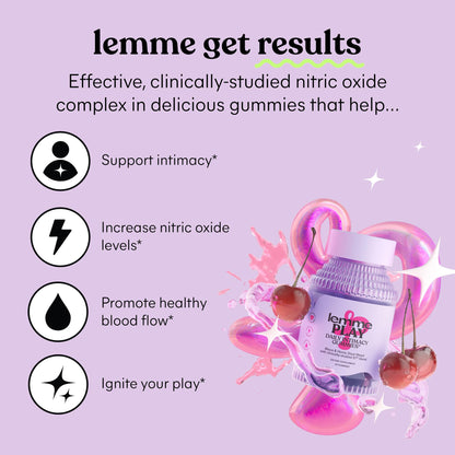 Lemme Play Daily Intimacy Gummies for Women and Men w/Clinically-Studied S7 Nitric Oxide Complex for Healthy Blood Flow - PrimeBioHealth - canada supplements