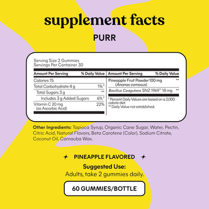 Lemme Purr Vaginal Probiotic Gummies for Women - Balanced pH, Healthy Odor, Yeast Balance & Flora Support - PrimeBioHealth - canada supplements