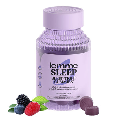 Lemme Sleep Gummies with 5mg Melatonin, Elderberry, Magnesium, L-Theanine, Chamomile and Lavender, Drug-Free Nighttime Sleep Aid, - PrimeBioHealth - canada supplements
