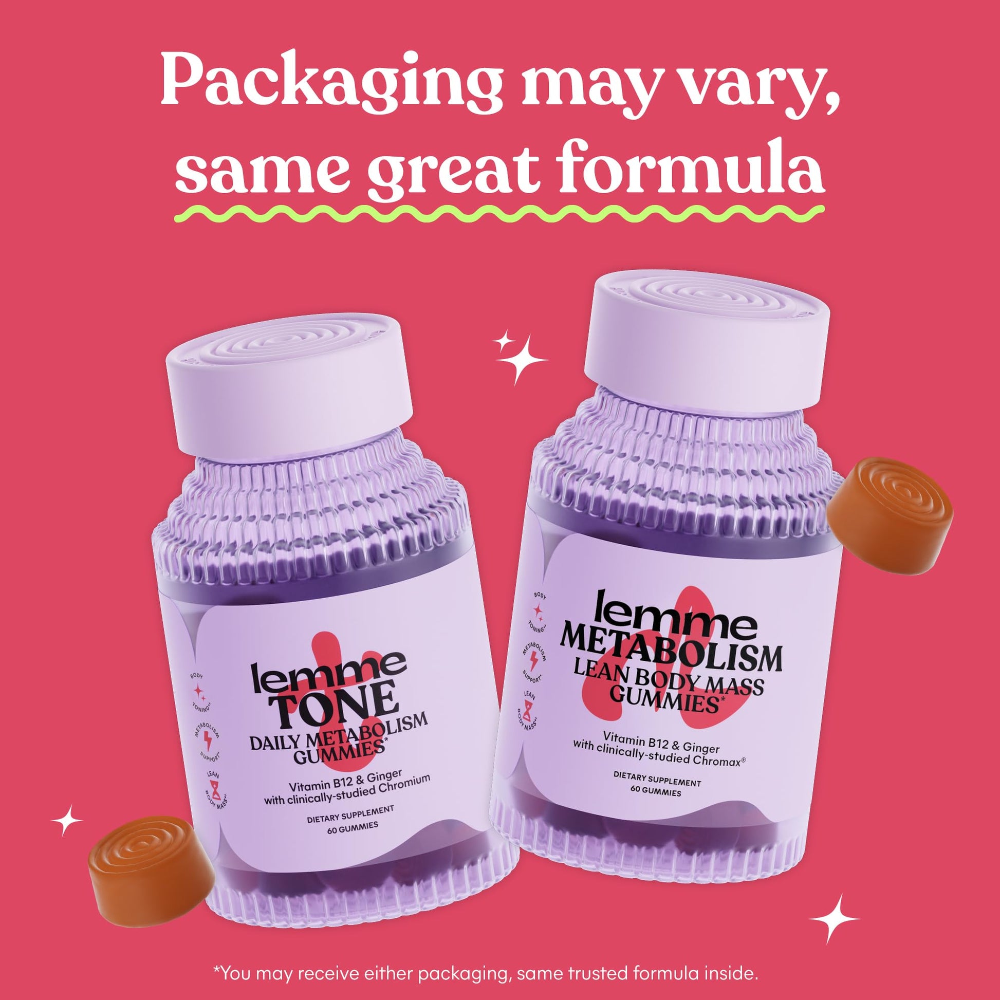 Lemme Tone Metabolism Gummies, Apple Cider Vinegar, Clinically Studied Chromium, B12, Ginger Root Extract, Promote Lean Body Mass - PrimeBioHealth - canada supplements