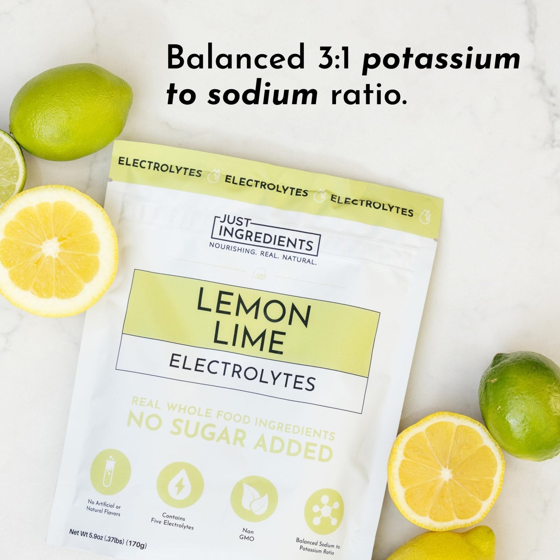 Lemon Lime Electrolytes – 30‑Serving Hydration Drink Mix with Coconut Water, Sea Salt, and Trace Minerals – Supports Energy, Recovery, and Electrolyte Balance* - PrimeBioHealth - canada supplements