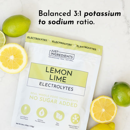 Lemon Lime Electrolytes – 30‑Serving Hydration Drink Mix with Coconut Water, Sea Salt, and Trace Minerals – Supports Energy, Recovery, and Electrolyte Balance* - PrimeBioHealth - canada supplements