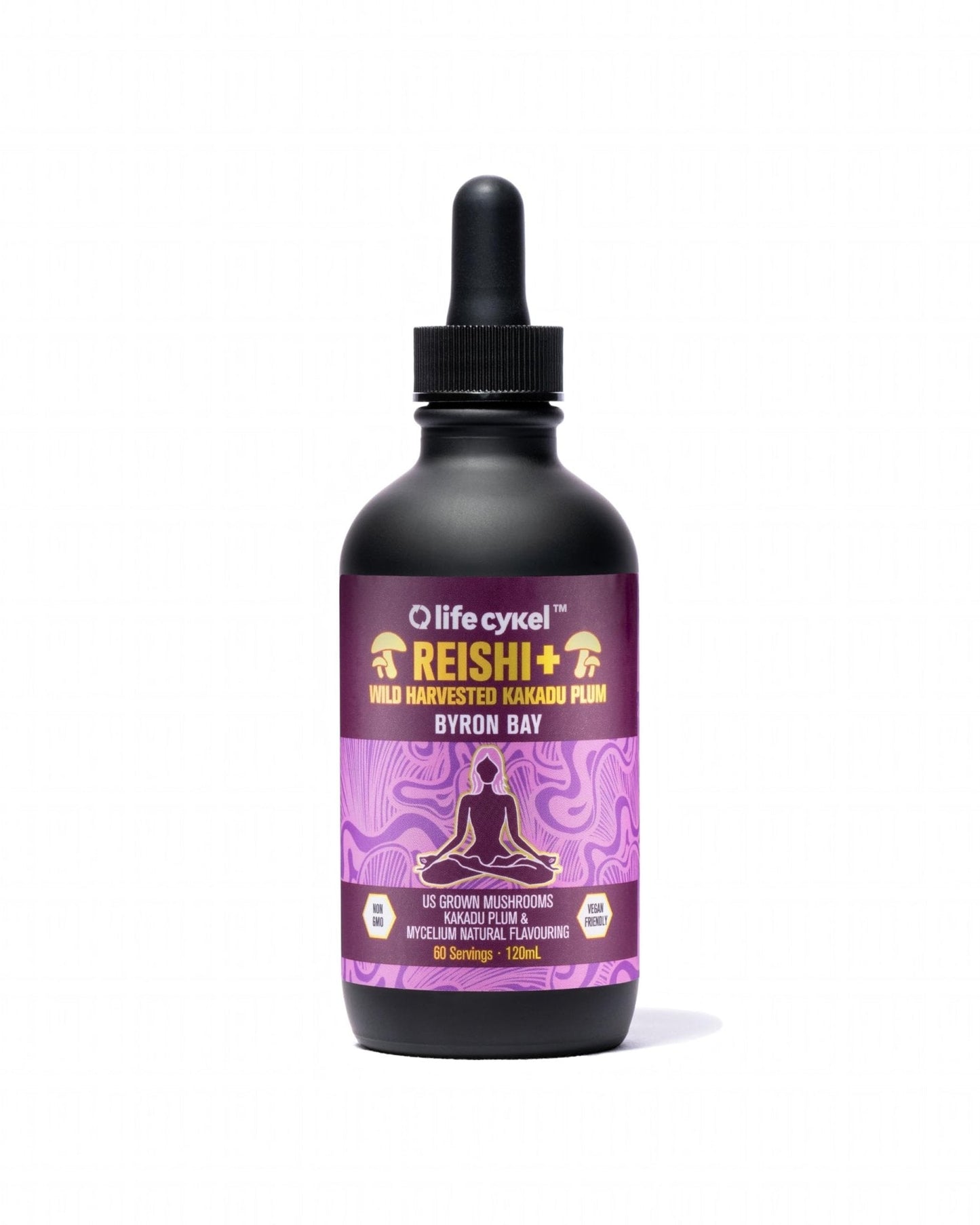 Life Cykel - Reishi Mushroom Extract with Wild Kakadu Plum - Potent Immune & Sleep Support Supplement, Vitamin-C Rich Adaptogen Mushroom Drops - 4 Fl Oz - PrimeBioHealth - canada supplements