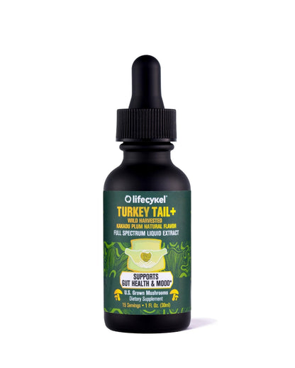Life Cykel -Turkey Tail Mushroom Liquid Extract Kakadu Plum- 100% Organic Turkey Tail Mushrooms-Immune Support Supplement Immune Defense Antioxidants Vitamin C Made in US, 2 Fl oz(Packaging May Vary) - PrimeBioHealth - canada supplements
