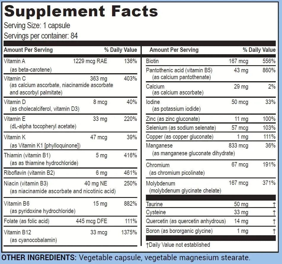 Life Enhancement One-Per-Meal Radical Shield - Multi-Antioxidant, Multivitamin and Multimineral Supplement - 84 Servings - PrimeBioHealth - canada supplements