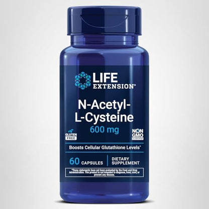 Life Extension N-Acetyl-L-Cysteine (NAC), Immune, Respiratory, Liver Health, NAC 600 mg, Potent antioxidant Support - PrimeBioHealth - canada supplements