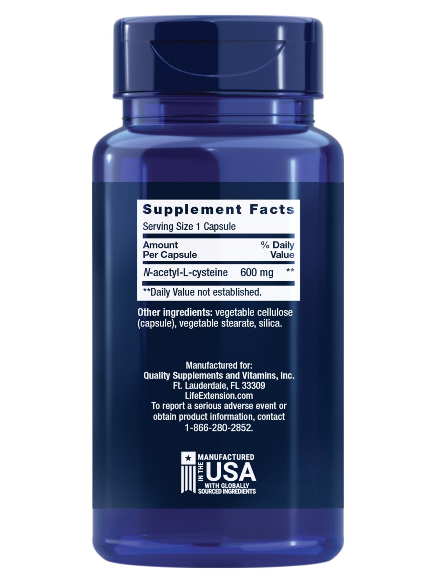 Life Extension N-Acetyl-L-Cysteine (NAC), Immune, Respiratory, Liver Health, NAC 600 mg, Potent antioxidant Support - PrimeBioHealth - canada supplements