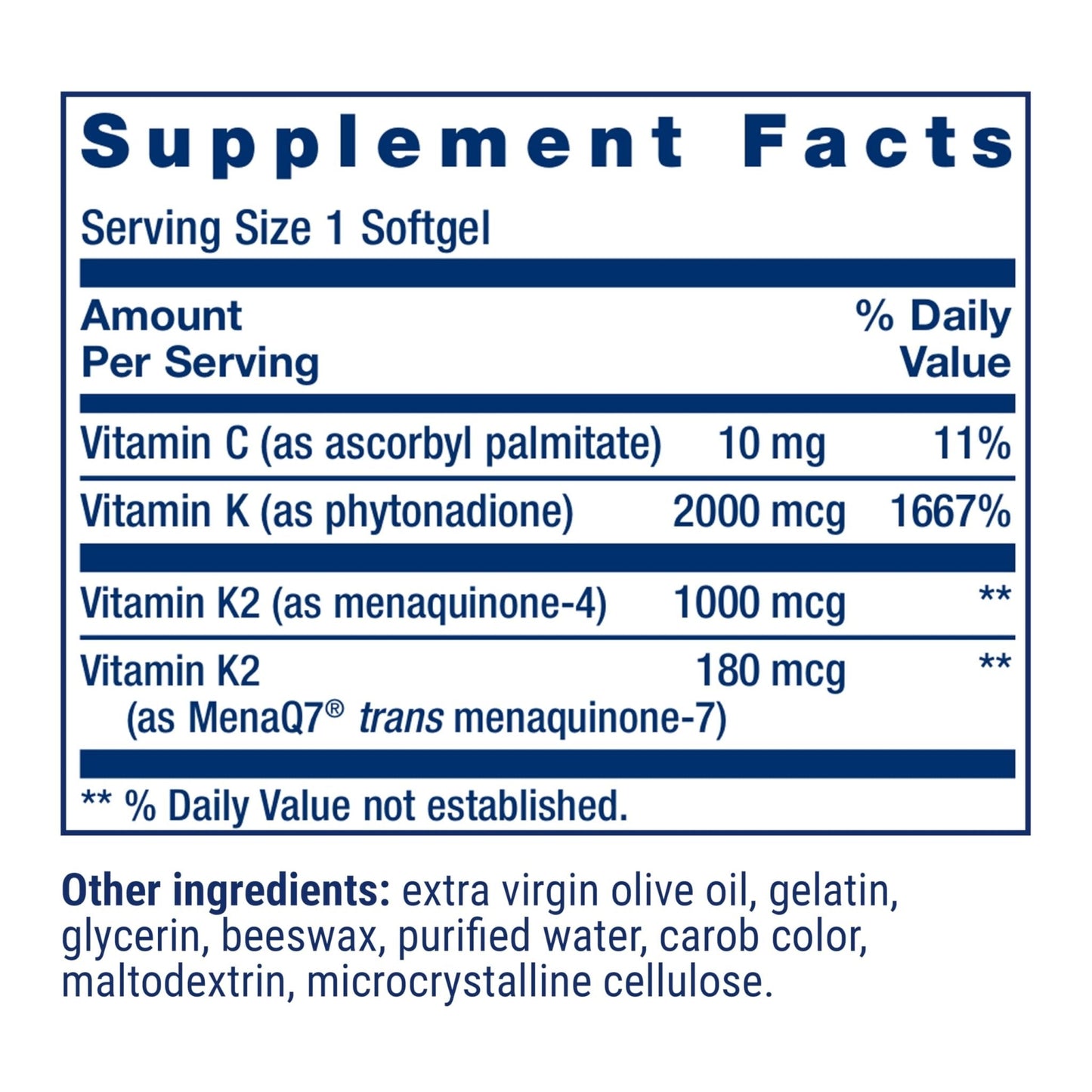 Life Extension Super K, Vitamin K Supplement, 2000 Mcg Vitamin K and 1180 Mcg Vitamin K2, Heart Health, Once-Daily, 90 Softgels - PrimeBioHealth - canada supplements