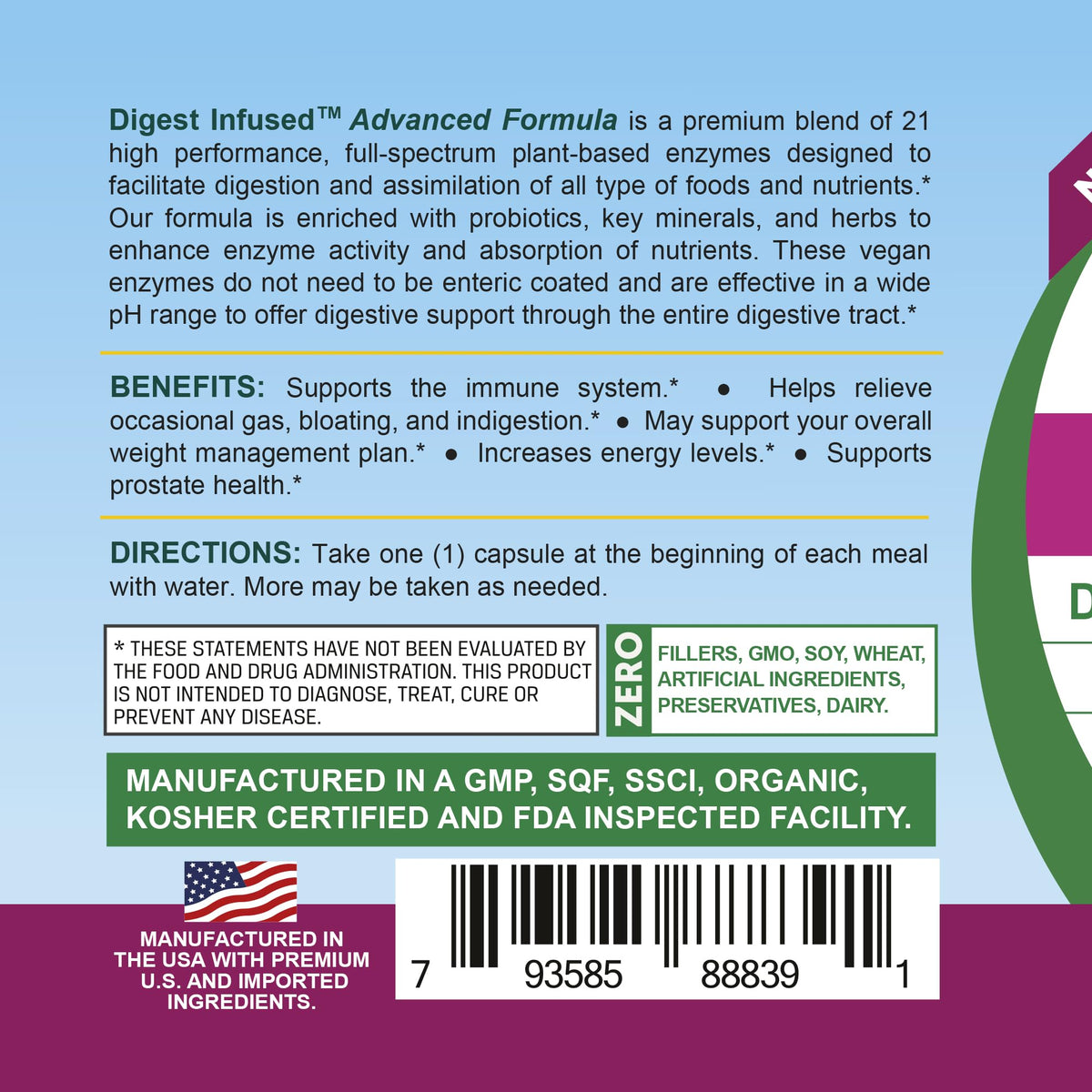 Life Infused Digestive Enzymes with Probiotics – 21 Plant-Based Enzymes with Bromelain, Papain, Amylase & Protease – Digestive Support for Gas & Bloating – - PrimeBioHealth - canada supplements