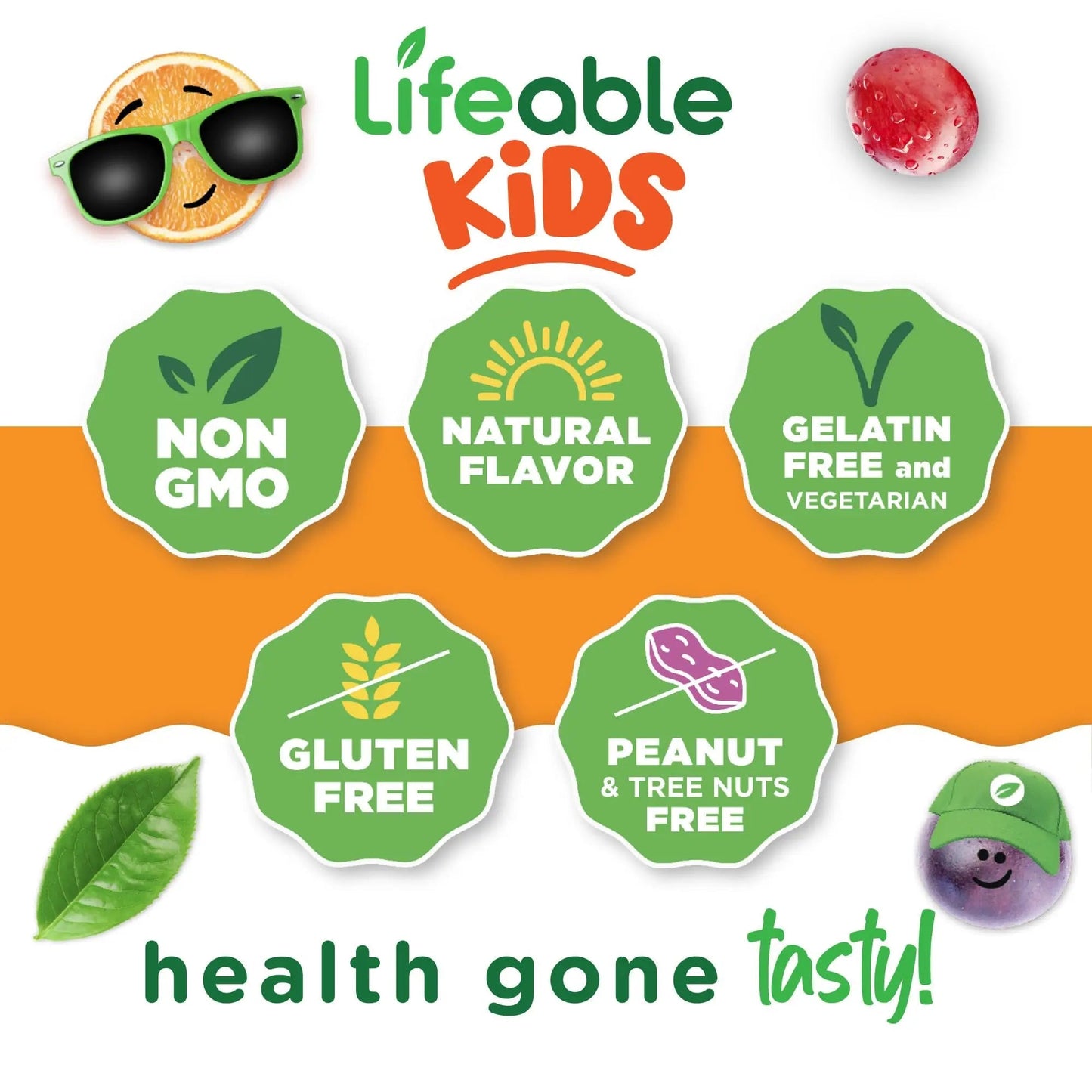 Lifeable Kids Multivitamin Gummies | Great Tasting Multivitamin for Kids | with Vitamins A, C, D, E, B6, B12, Zinc, Biotin - PrimeBioHealth - canada supplements