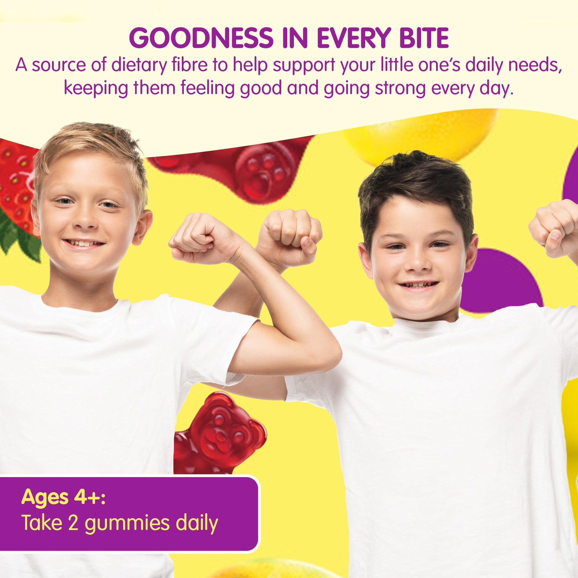 L’il Critters Fiber Daily Gummy Supplement for Kids, for Digestive Support, Berry and Lemon Flavors, 90 Gummies - PrimeBioHealth - canada supplements