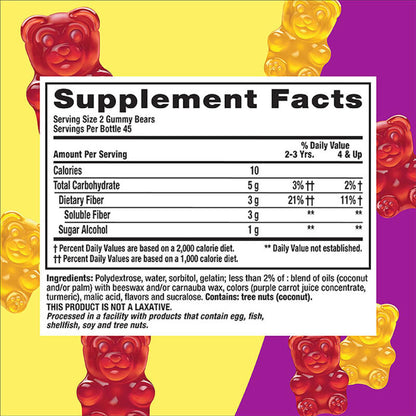 L’il Critters Fiber Daily Gummy Supplement for Kids, for Digestive Support, Berry and Lemon Flavors, 90 Gummies - PrimeBioHealth - canada supplements