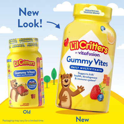 L'il Critters Gummy Vites Daily Kids Multivitamins Assorted Fruit Flavors for Ages 2+ Toddlers & Kids, Gummy Vitamin with Vitamin C and D - PrimeBioHealth - canada supplements