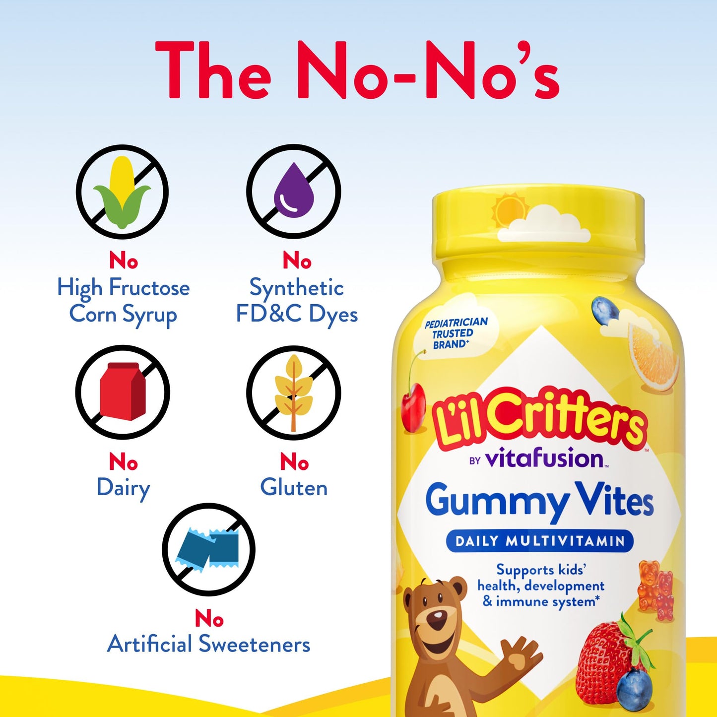 L'il Critters Gummy Vites Daily Kids Multivitamins Assorted Fruit Flavors for Ages 2+ Toddlers & Kids, Gummy Vitamin with Vitamin C and D - PrimeBioHealth - canada supplements