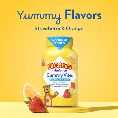 L’il Critters Gummy Vites No Sugar Added Daily Gummy Multivitamin for Ages 2+ Toddlers & Kids, Vitamin C, D3 for Immune - PrimeBioHealth - canada supplements