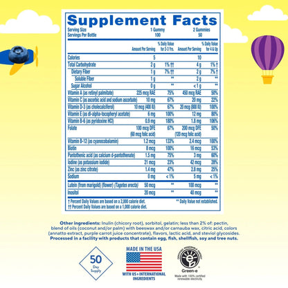 L’il Critters Gummy Vites No Sugar Added Daily Gummy Multivitamin for Ages 2+ Toddlers & Kids, Vitamin C, D3 for Immune - PrimeBioHealth - canada supplements