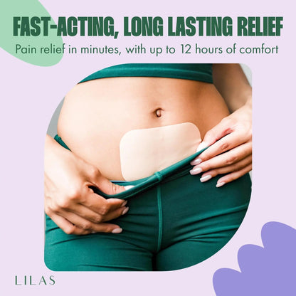 LILAS Period Cramps Pain Relief Patch, 10 Pack | Instant Relief for Menstrual Cramp, PMS, Endometriosis & PCOS | 12-Hour Comfort | Natural & Vegan Topical Patches | Trusted Formula & Upgraded Design - PrimeBioHealth - canada supplements