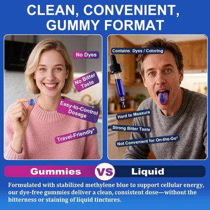 LILICARE Methylene Blue Gummies 7mg Per Serving for Humans | Upgraded Antioxidant & Brain Booster Supplement for Cognitive Function, Energy - PrimeBioHealth - canada supplements