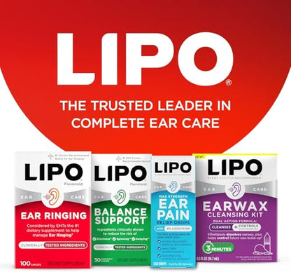 Lipo-Flavonoid Ear Ringing - Doctor-Recommended for Ringing Ears - Clinically Proven Lemon Bioflavonoid Complex with Vitamins C, B1, B2, B6, B12 - PrimeBioHealth - canada supplements