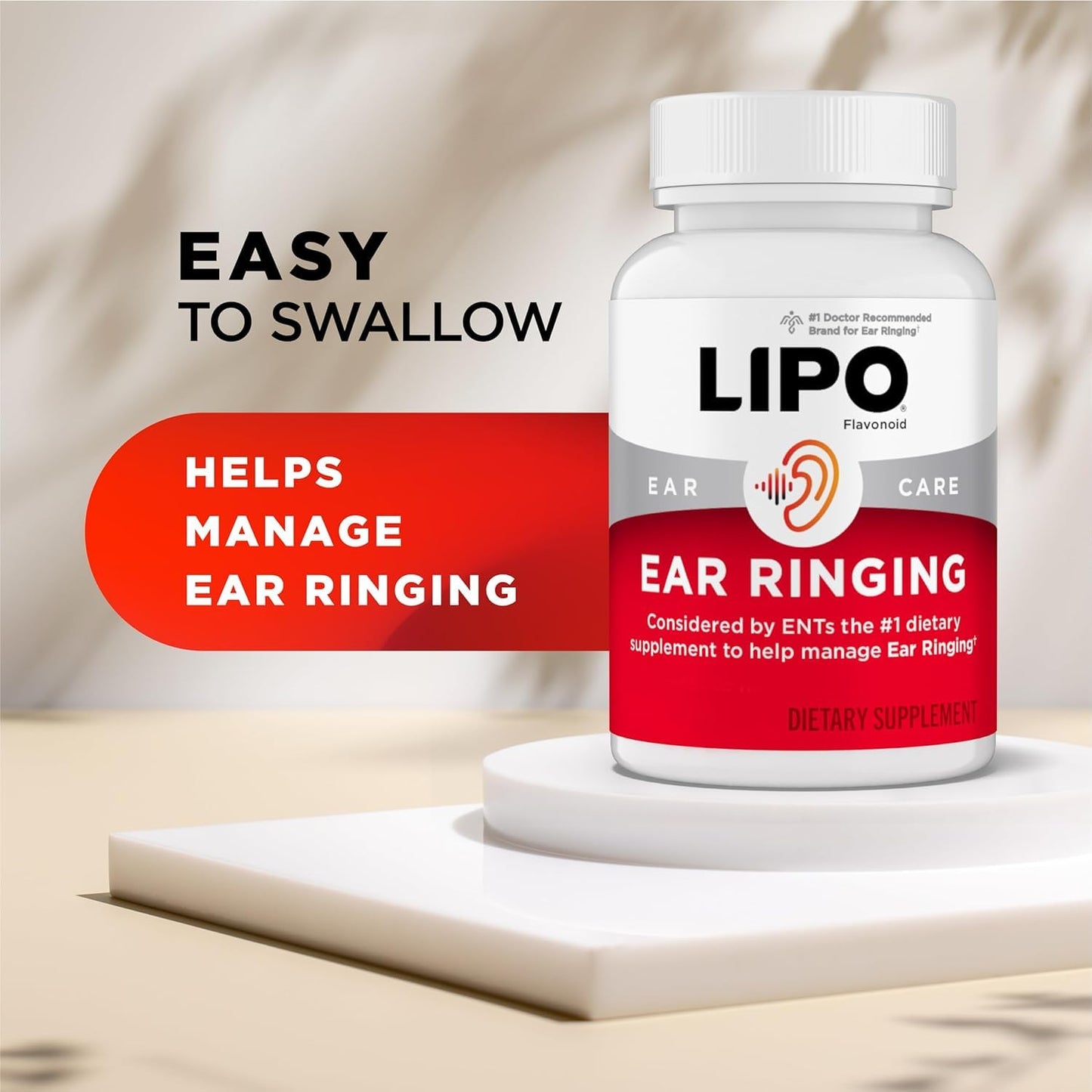 Lipo-Flavonoid Ear Ringing - Doctor-Recommended for Ringing Ears - Clinically Proven Lemon Bioflavonoid Complex with Vitamins C, B1, B2, B6, B12 - PrimeBioHealth - canada supplements