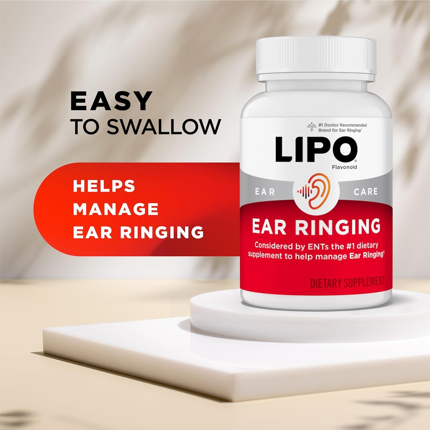 Lipo-Flavonoid Ear Ringing - Doctor-Recommended for Ringing Ears - Clinically Proven Lemon Bioflavonoid Complex with Vitamins C, B1, B2, B6, B12 - PrimeBioHealth - canada supplements
