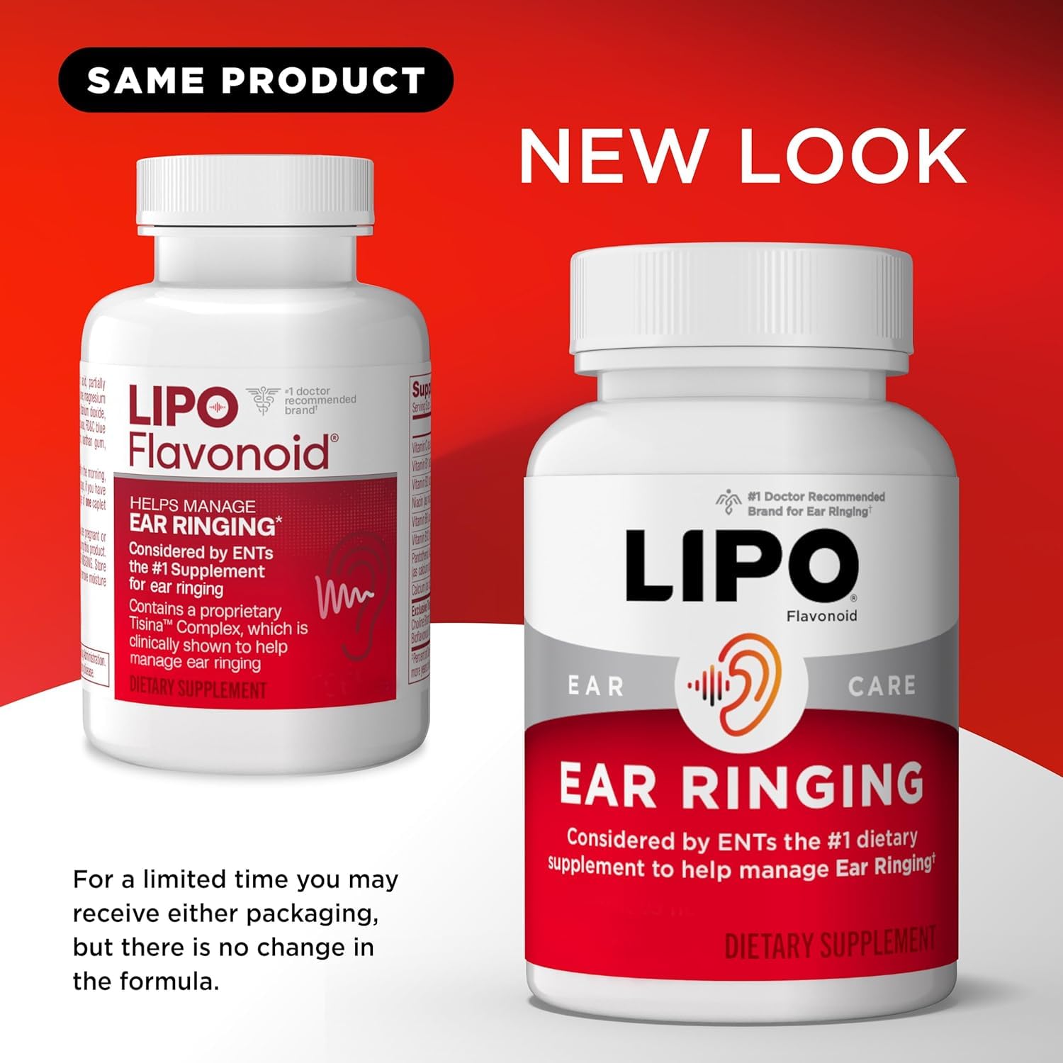 Lipo-Flavonoid Ear Ringing - Doctor-Recommended for Ringing Ears - Clinically Proven Lemon Bioflavonoid Complex with Vitamins C, B1, B2, B6, B12 - PrimeBioHealth - canada supplements