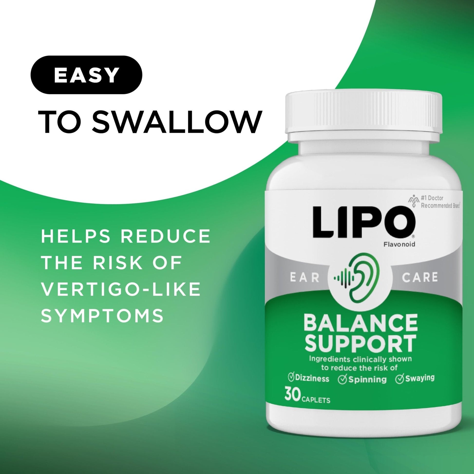 Lipo-Flavonoid for Vertigo & Dizziness Relief, Clinically Tested Formula with Ginkgo Biloba, Vitamin D, & Vitamin B Complex - PrimeBioHealth - canada supplements