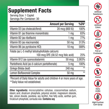 Lipo-Flavonoid for Vertigo & Dizziness Relief, Clinically Tested Formula with Ginkgo Biloba, Vitamin D, & Vitamin B Complex - PrimeBioHealth - canada supplements