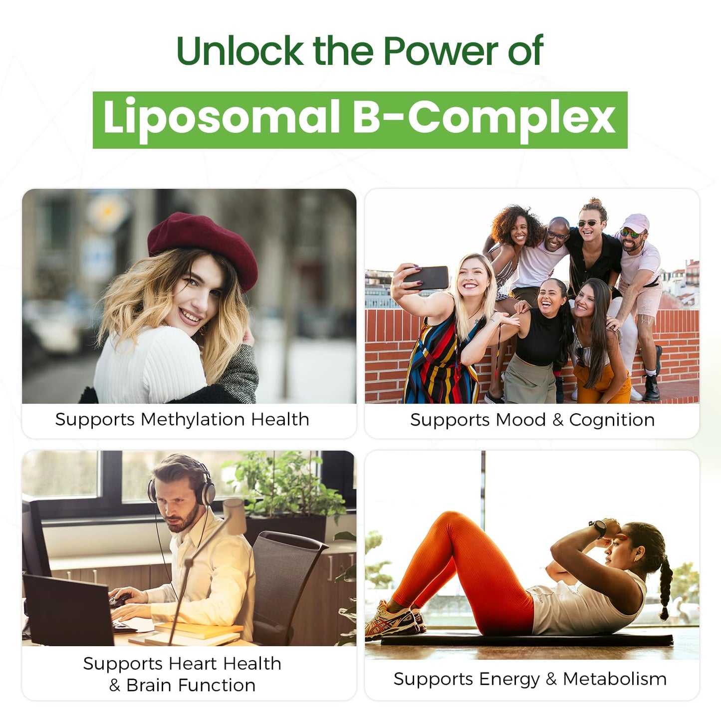 Liposomal B Complex for High Absorption Methylated B12,L-Methyfolate(5-MTHF ),Full Active B Vitamins with Choline Inositol-Energy, Metabolism,Brain & Heart Support - PrimeBioHealth - canada supplements