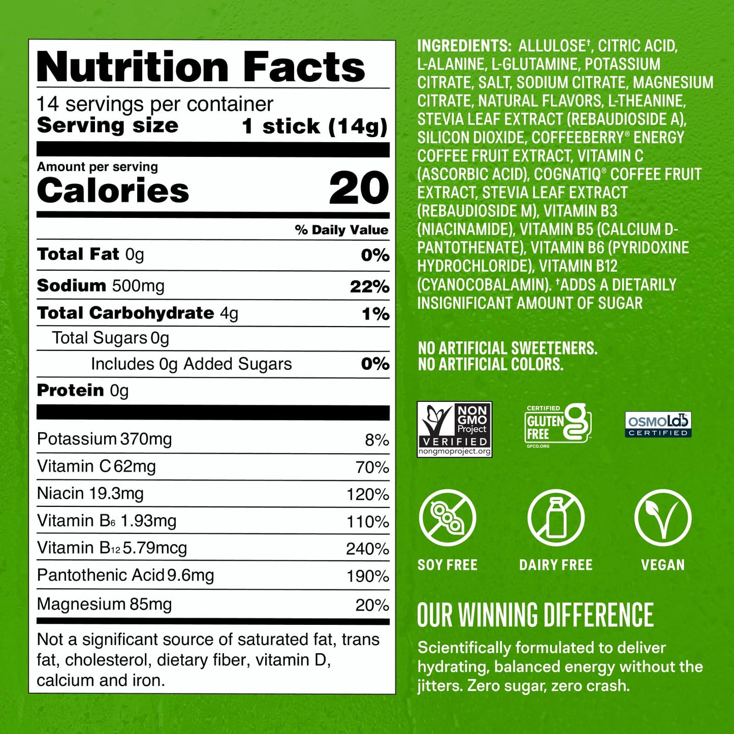 Liquid I.V.® Hydration Multiplier Sugar-Free + Energy - Blackberry Lemonade | Electrolyte Powder Drink Mix | 1 Pack (14 Servings) - PrimeBioHealth - canada supplements