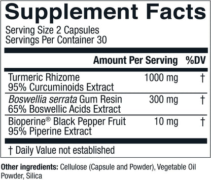 Live Conscious CurcuWell - Curcumin and Boswellia Blend | Maximum Strength Joint, Body and Cognitive Support - 60 Day Supply (2-Pack) - PrimeBioHealth - canada supplements