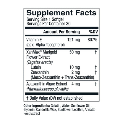 Live Conscious Eye Vitamins Select AREDS 2 Ingredients with Vitamin E, Lutein, and Astaxanthin - OptiWell Eye Health Supplement and Blue Light Support - 30 Softgels - PrimeBioHealth - canada supplements