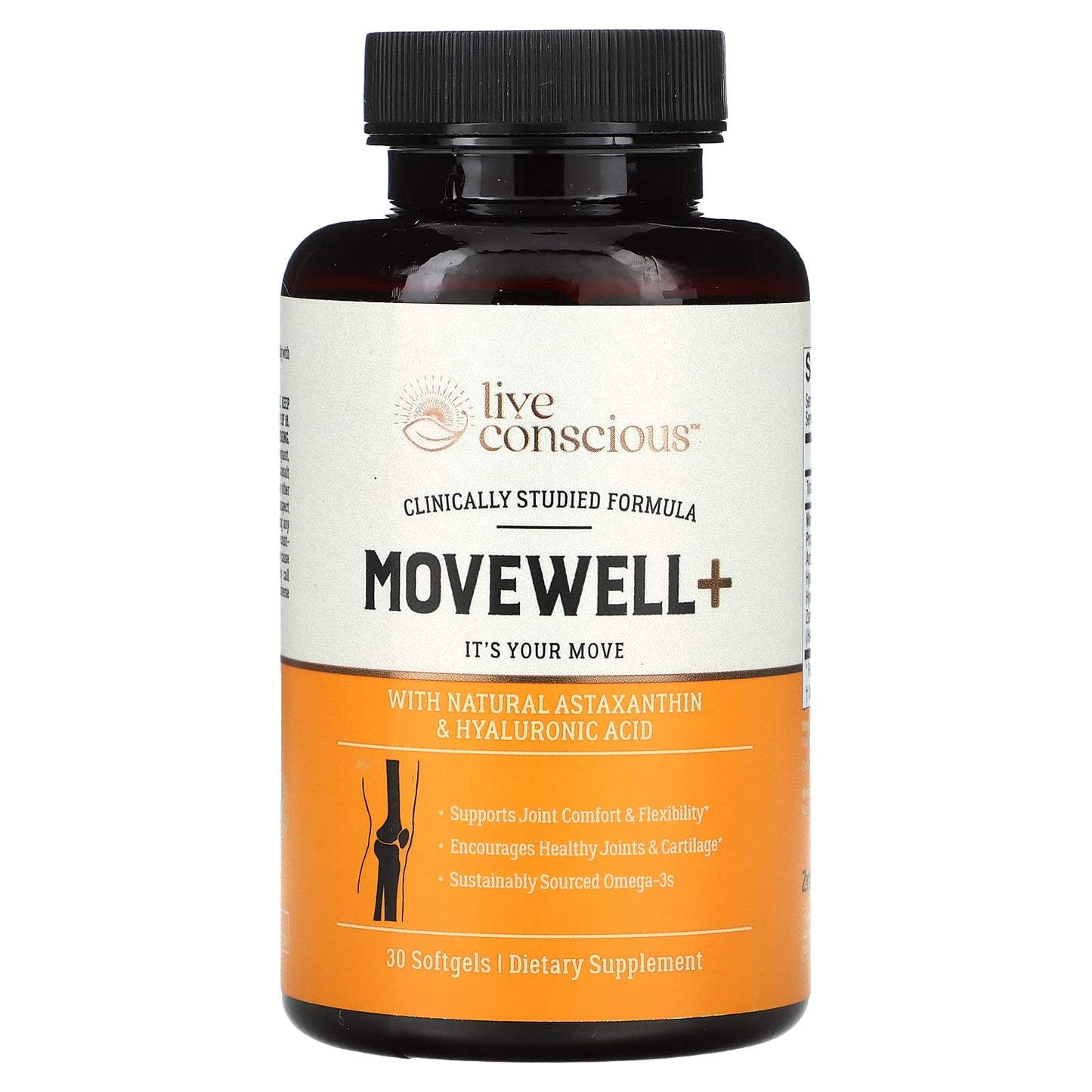Live Conscious Glucosamine Chondroitin with MSM, Hyaluronic Acid, and More - MoveWell Joint Health Supplement - PrimeBioHealth - canada supplements