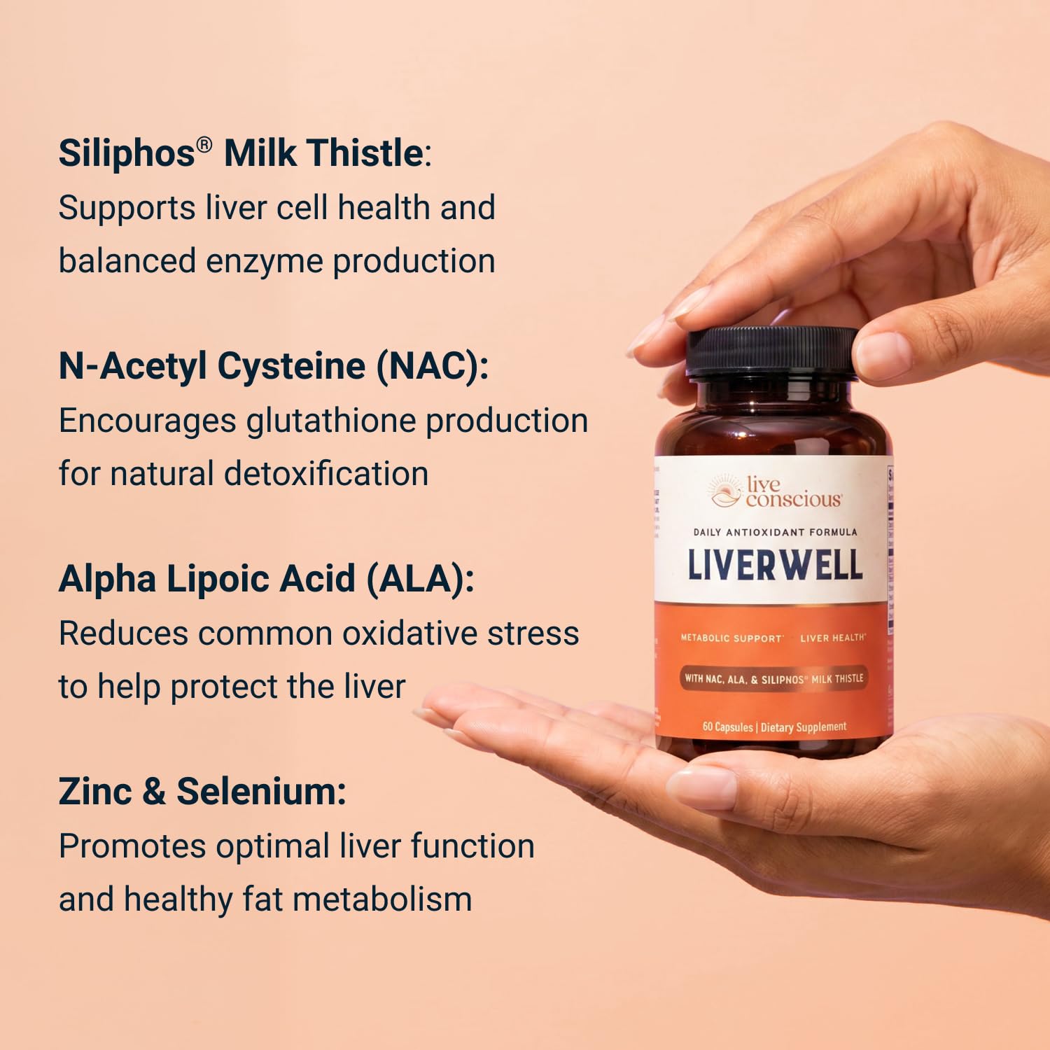 LiverWell Liver Cleanse, Rejuvenation, Metabolic Support - Liver Supplement for Liver Health w/Highly Bioavailable Milk Thistle Extract, N-Acetyl Cysteine, Alpha Lipoic Acid, Zinc, Selenium - 60 Caps - PrimeBioHealth - canada supplements