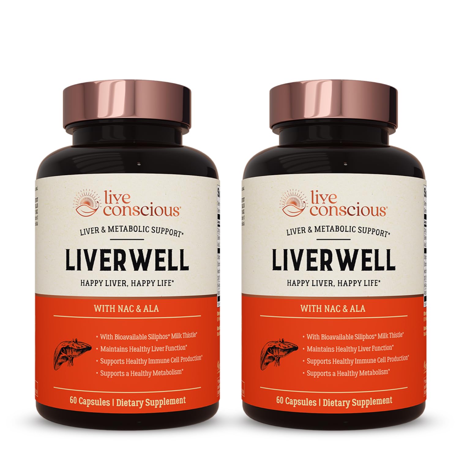 LiverWell Liver Cleanse, Rejuvenation, Metabolic Support - Liver Supplement for Liver Health w/Highly Bioavailable Milk Thistle Extract, N-Acetyl Cysteine, Alpha Lipoic Acid, Zinc, Selenium - 60 Caps - PrimeBioHealth - canada supplements