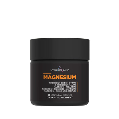 Livingood Daily Magnesium Supplement with Magnesium Glycinate, Citrate, Malate, Oxide, Aspartate, Amino Acid Complex and Chicory Root for Heart Health - PrimeBioHealth - canada supplements
