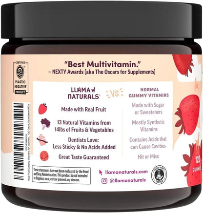 Llama Naturals Multivitamin for Women, Vegan, Organic Gummies with Vitamin D, C and K, Women's Real Fruit Gummy Vitamins - PrimeBioHealth - canada supplements