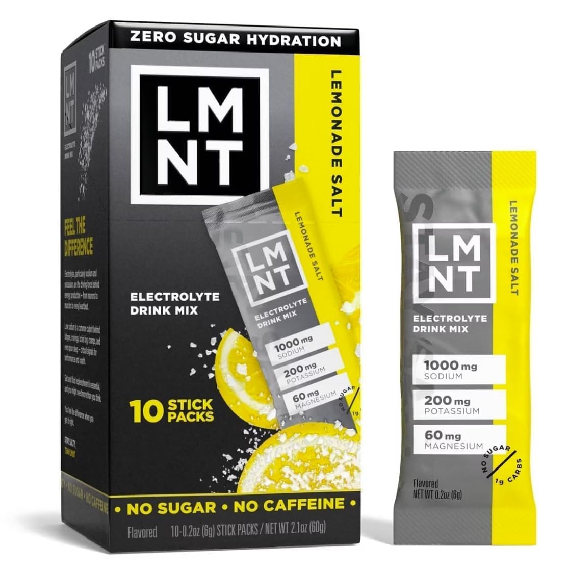 LMNTS Lemonade Zero-Sugar Electrolytes Drinks - 10ct/2.1oz - PrimeBioHealth - canada supplements