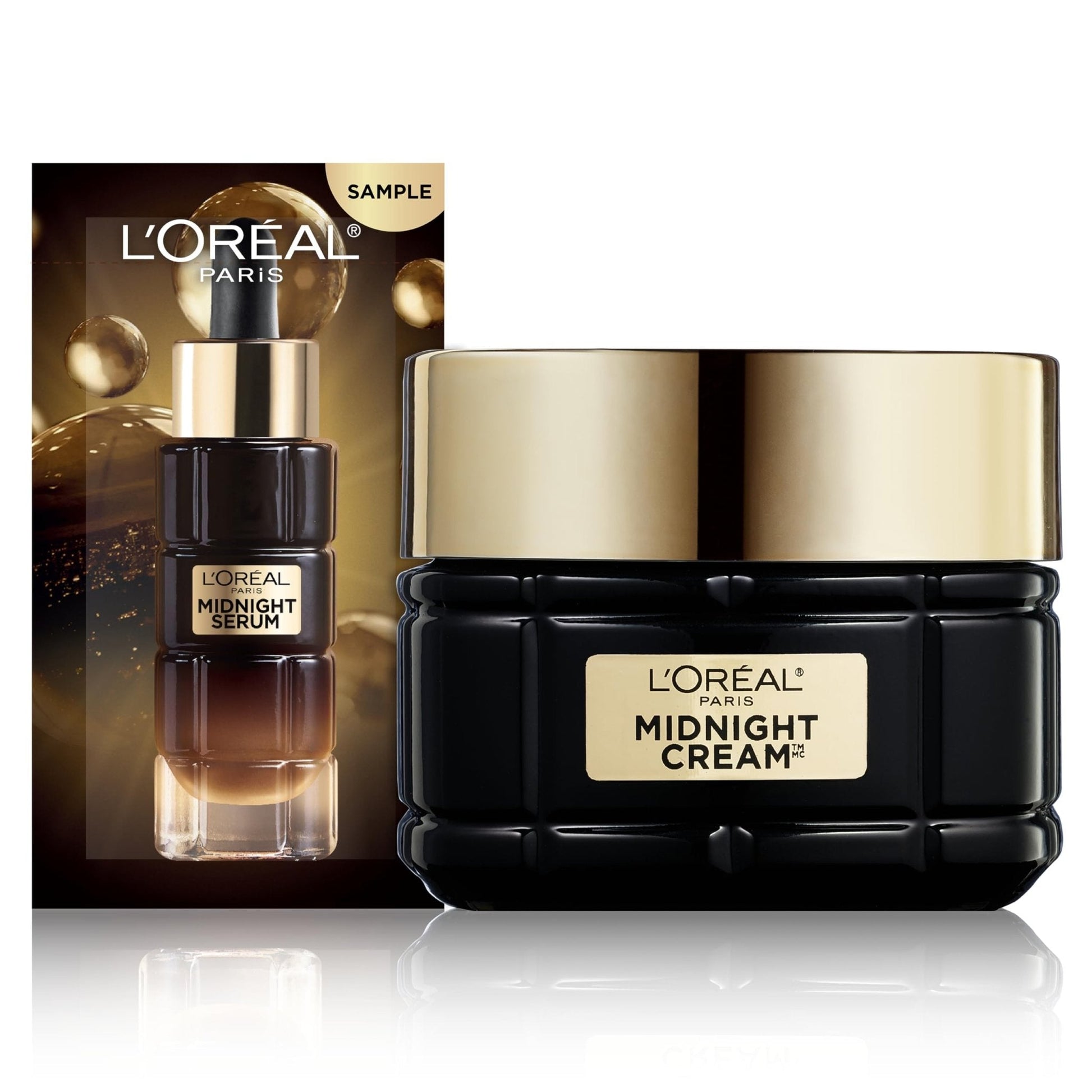 L'Oreal Paris Age Perfect Anti-Aging Midnight Cream, Face Moisturizer to Reduce Wrinkles and Firm Skin, 1.7oz + Serum Sample - PrimeBioHealth - canada supplements