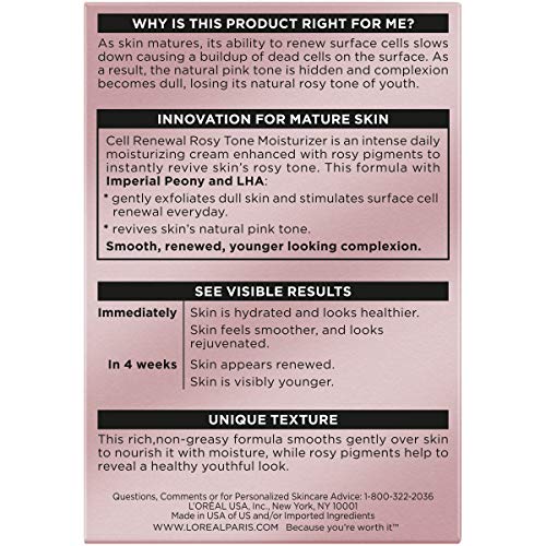 L'Oreal Paris Age Perfect Rosy Tone Anti-Sagging Face Moisturizer, Renew & Revive Healthy Tone, 1.7 oz (Packaging May Vary) - PrimeBioHealth - canada supplements
