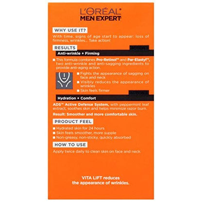L'Oreal Paris Men Expert Vitalift Anti-Wrinkle & Firming Face Moisturizer with Pro-Retinol, 1.6 oz - PrimeBioHealth - canada supplements