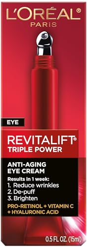 L'Oreal Paris Revitalift Triple Power Anti-Aging Eye Cream, Pro Retinol, Hyaluronic Acid & Vitamin C - PrimeBioHealth - canada supplements