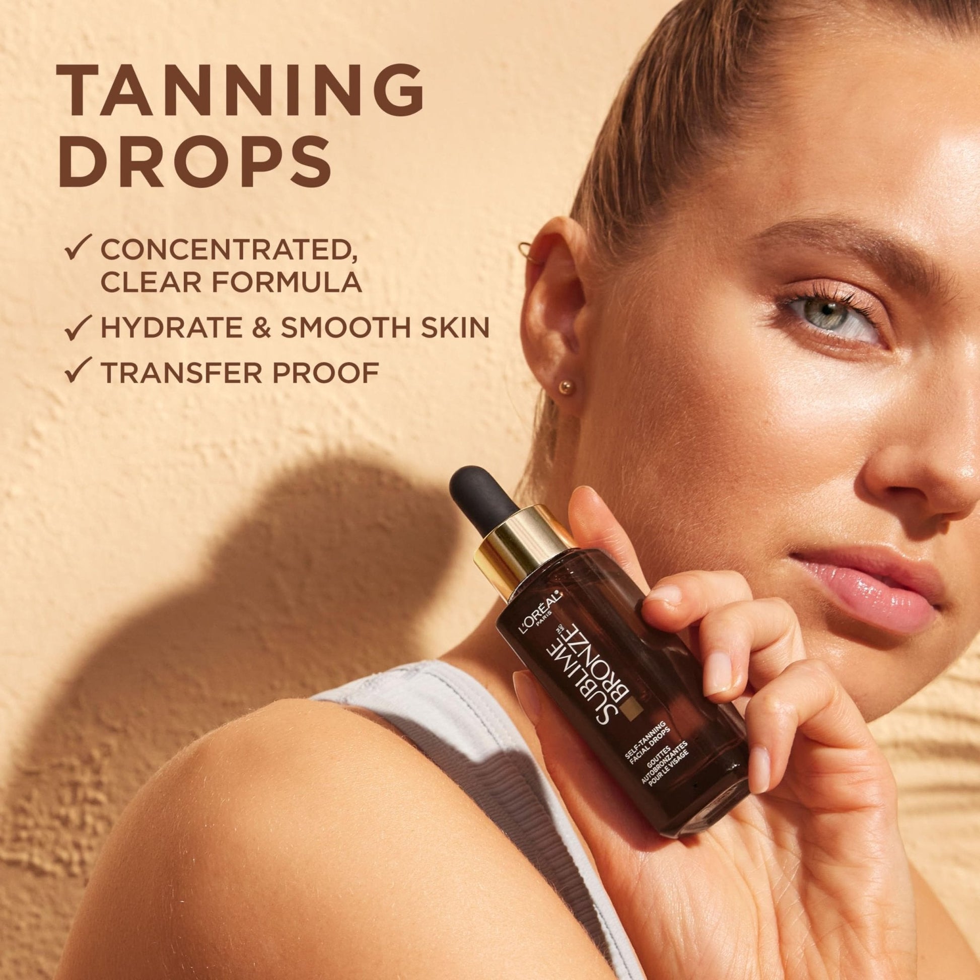 L'Oreal Paris Sublime Bronze Self Tanning Facial Drops with Hyaluronic Acid, Gradual Tan, Fragrance-Free, 1 fl. Oz - PrimeBioHealth - canada supplements