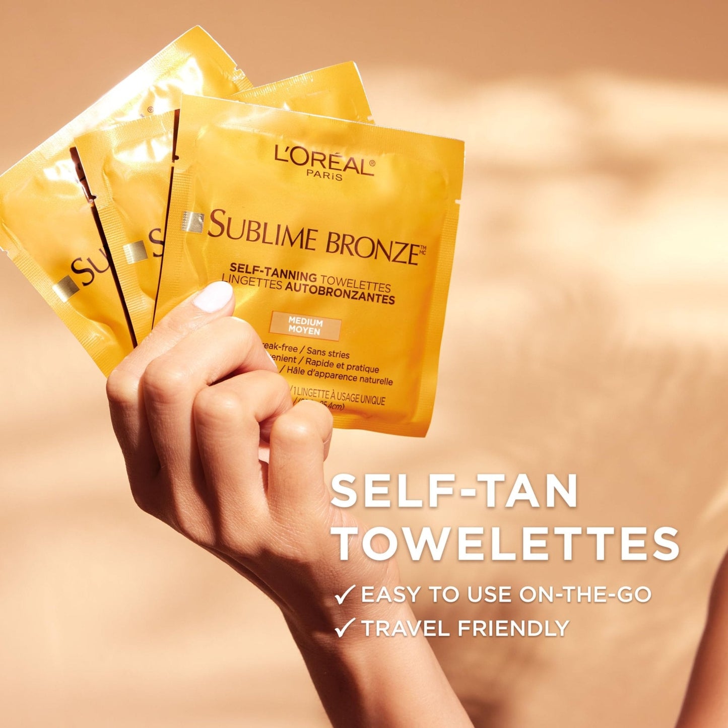 L'Oreal Paris Sublime Bronze Self Tanning Towelettes, Streak-Free, Natural Looking Tan, 6 ct - PrimeBioHealth - canada supplements