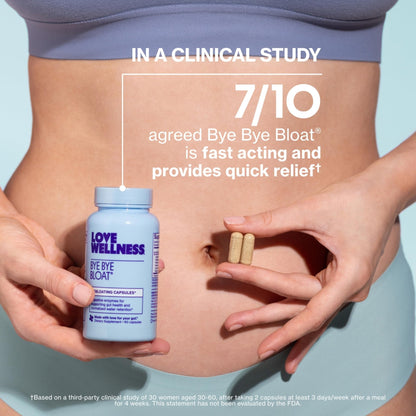 Love Wellness Bye Bye Bloat | Digestive Enzymes for Fast Acting Bloating Relief for Women | Helps Reduce Water Retention & Gas Relief | Supports Digestive Health - PrimeBioHealth - canada supplements