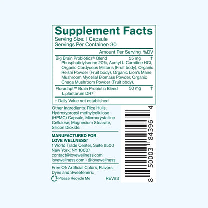 Love Wellness Daily Love Multivitamin & Big Brain Probiotics | Mind and Body Duo | Womens Vitamin and Probitoic - PrimeBioHealth - canada supplements